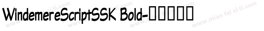 WindemereScriptSSK Bold字体转换
